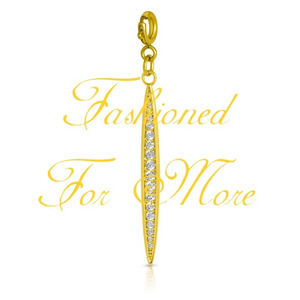 Removable Cubic Zirconia Charm.